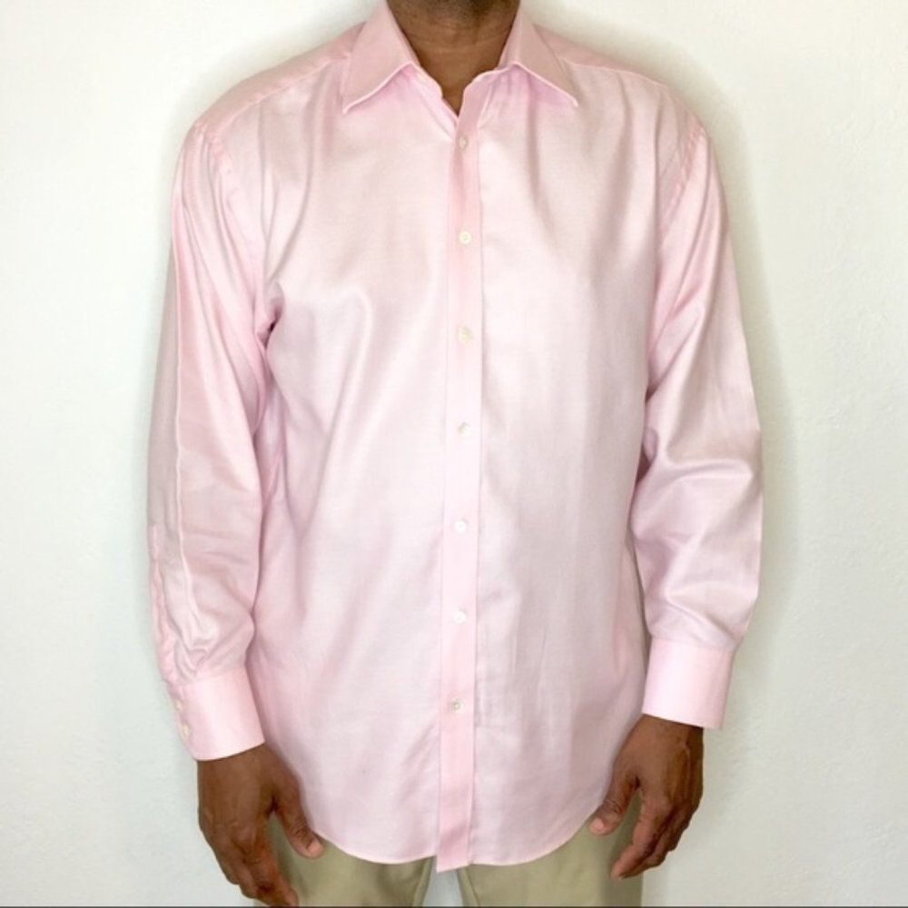 Ted Baker London Mens pink LS button down shirt 17 - Picture 1 of 8